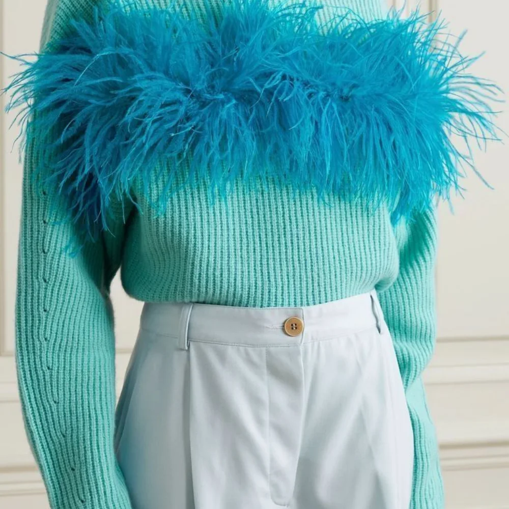 6-Ply Fluffy Ostrich Feather Scarf Boa
