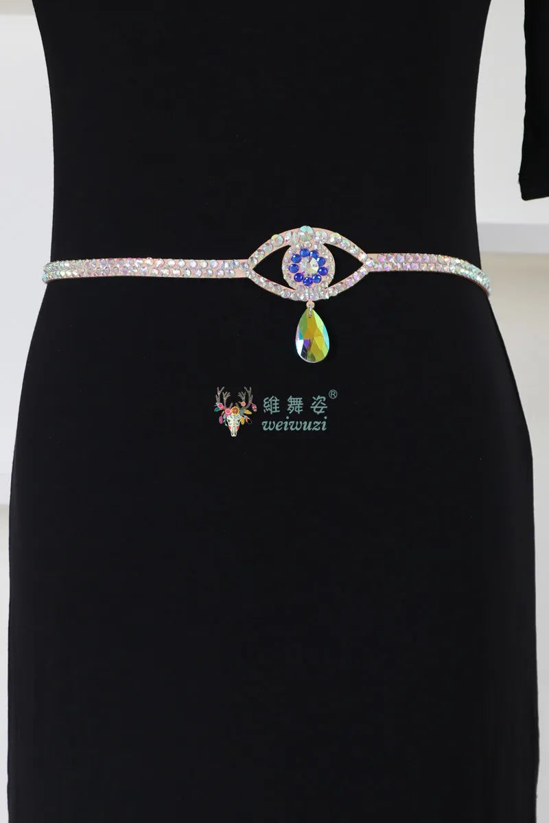 Layered Rhinestone Belly Dance Waist Belt