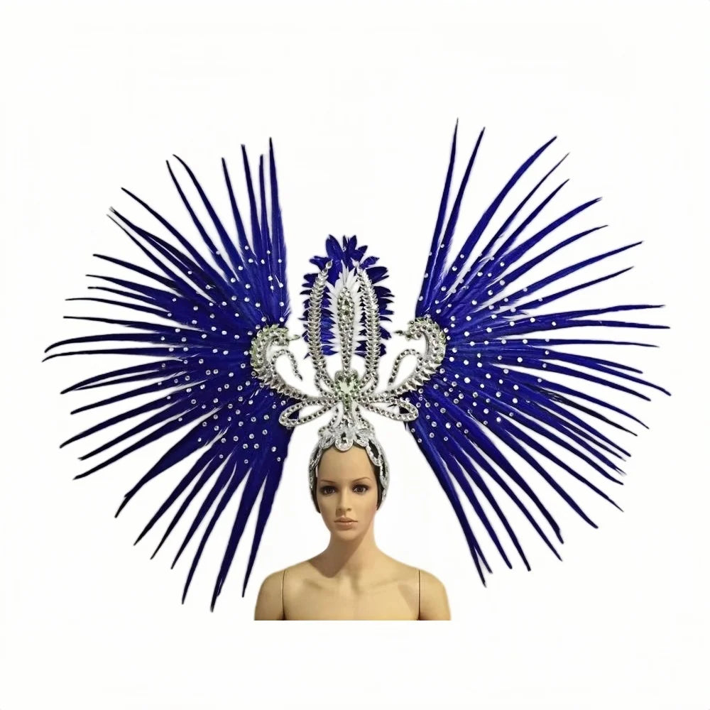 The Stardust Tropicana Samba Crown – Feather & Rhinestone Stage Headdress