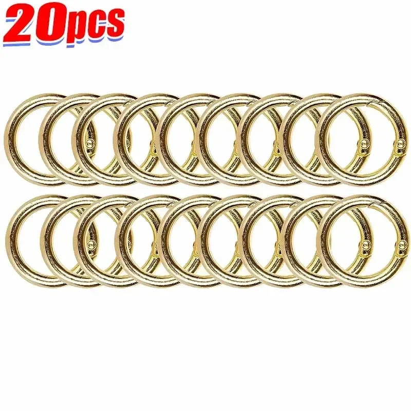 Metal Spring O-Ring Snap Clasp Clips for Bags, Keychains & DIY Crafts