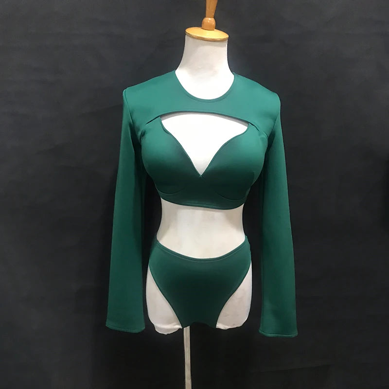 The Stardust Electra Performance Set – Long-Sleeve Pole & Gogo Bikini