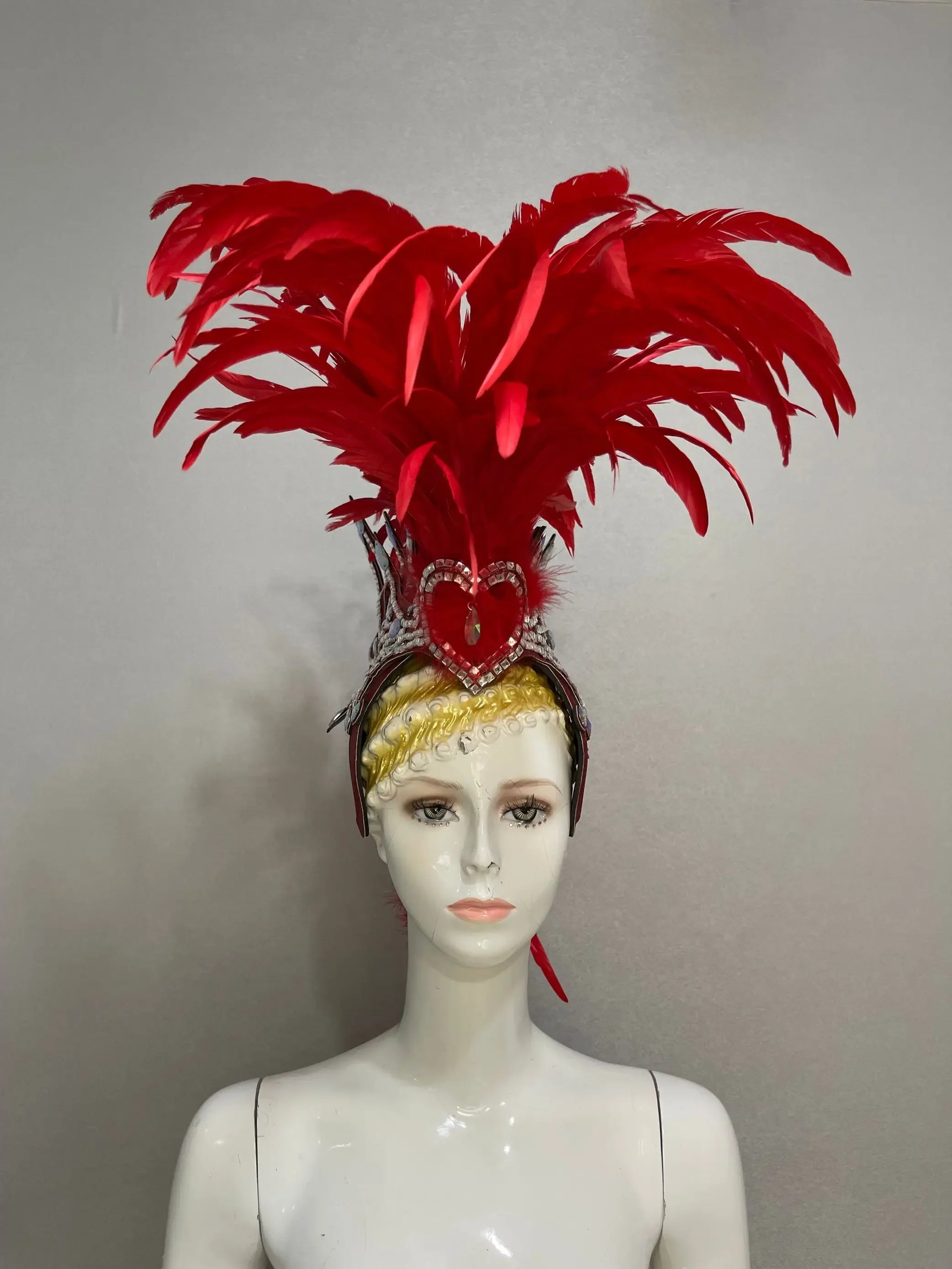 The Stardust Dynasty – Majestic Velvet & Feather Samba Masquerade Crown