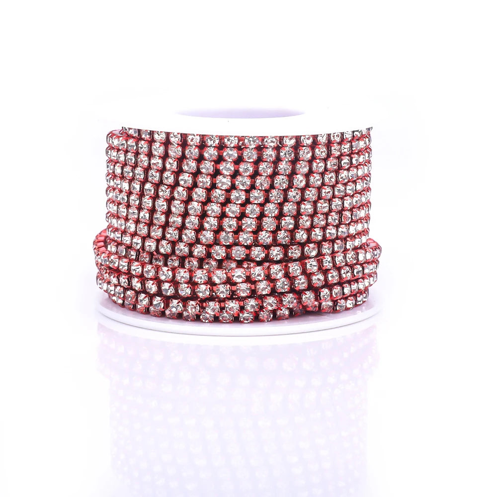 The Stardust Sparkle Cascade – Premium AAAA Glass Crystal Dense Rhinestone Cup Chain Trim
