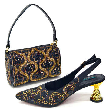 Italian Shoes And Bag Set