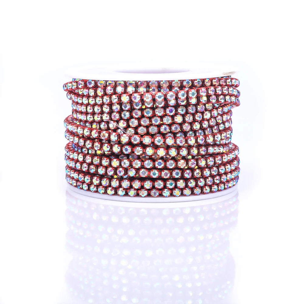 The Stardust Sparkle Cascade – Premium AAAA Glass Crystal Dense Rhinestone Cup Chain Trim
