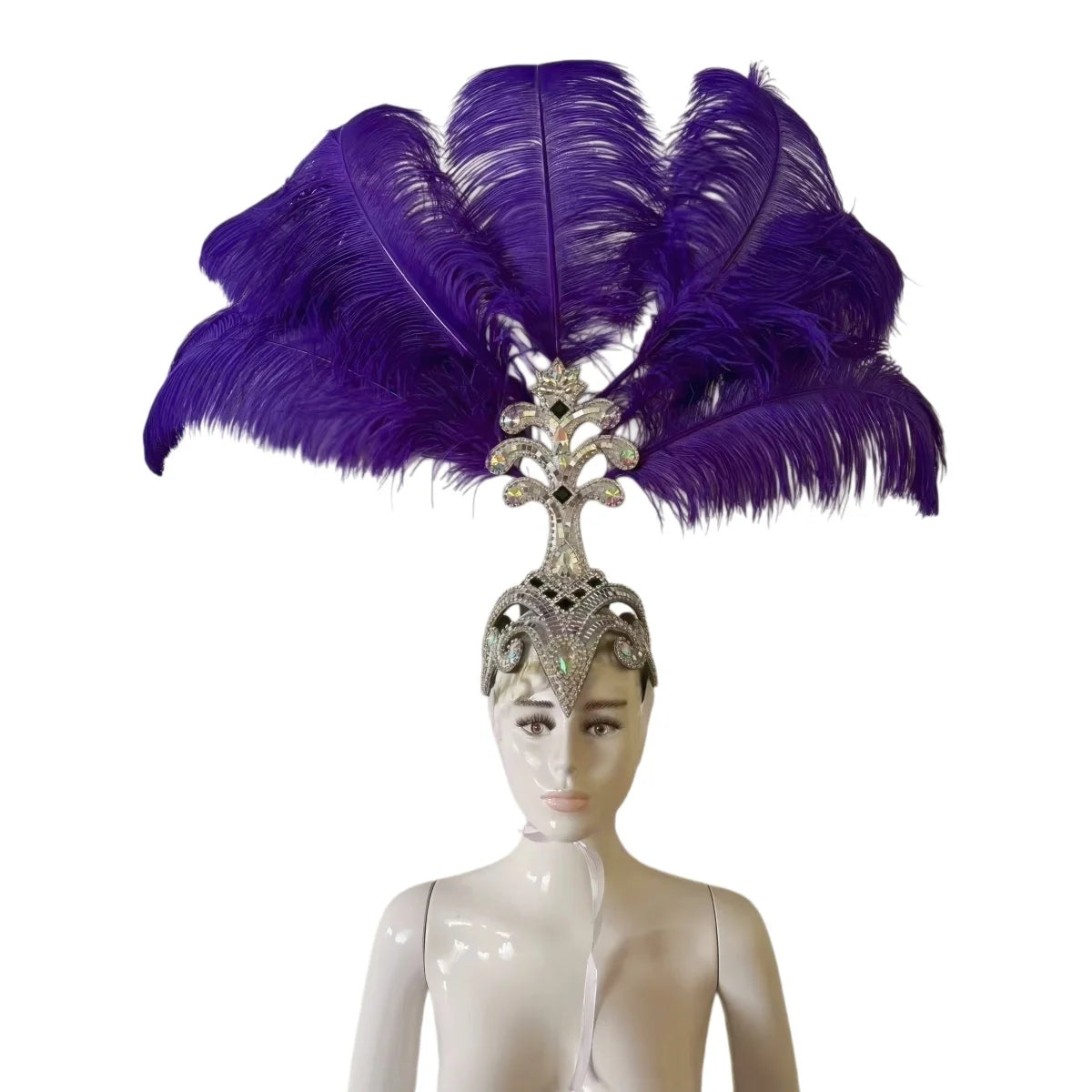 The Stardust Samba Queen – Premium Feathers & Rhinestones Carnival Headdress