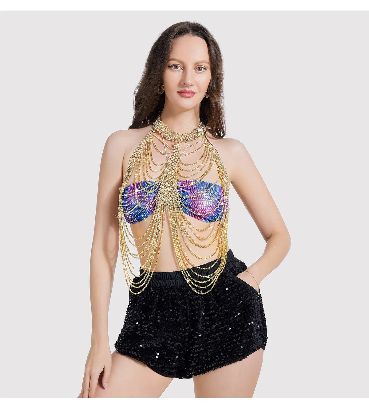 Openwork Metal Costume Body Chain