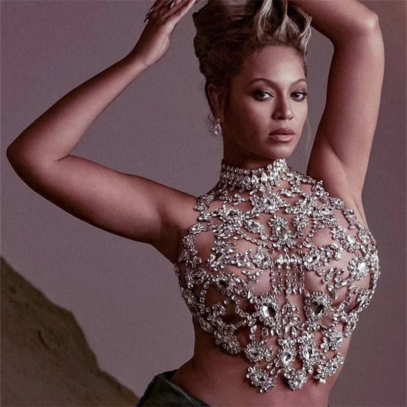 Crystal Vest Style Bra Body Chain