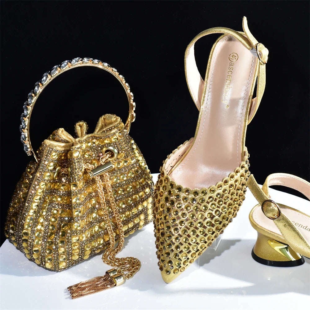 Charming Shoes And Bag Matching Set