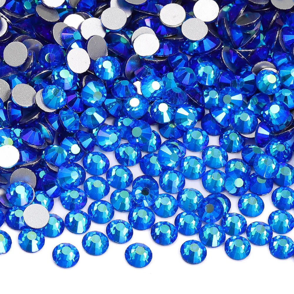 SS6-SS30 Top Quality Multi-color AB Non-Hotfix Flat-Back Glass Rhinestones