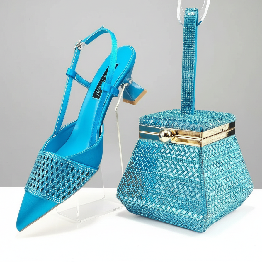 Showgirl Glitter Shoes and Bag Set