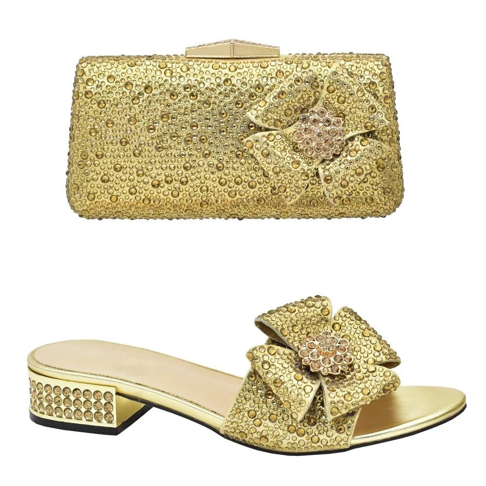 Italian Style Sandals And Bag Set