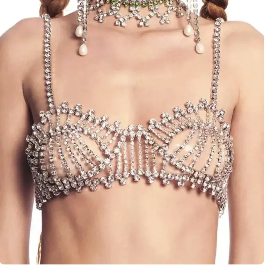Crystal Bra & Thong Body Chain