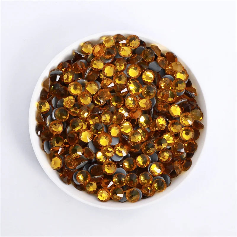 Glass Crystal Hot-Fix Rhinestones Flatback Strass Stones SS6-SS30 Bulk Pack