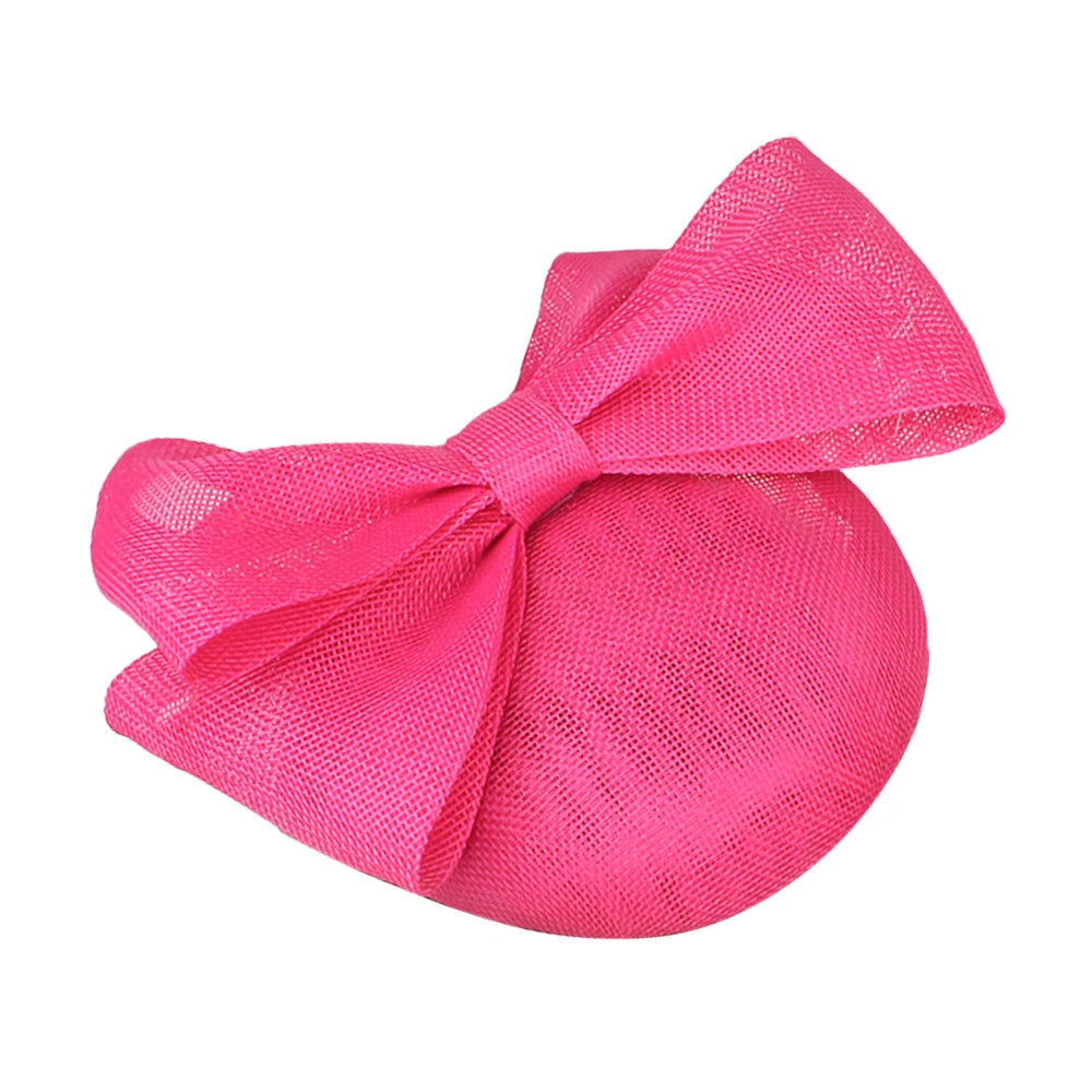 Elegant Sculpted Sinamay Bow Fascinator Headband Kentucky Derby Cocktail Hat
