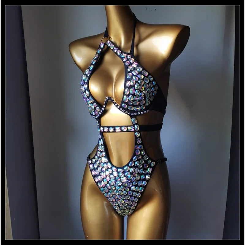 Black One-Piece Costume Body Jewelry