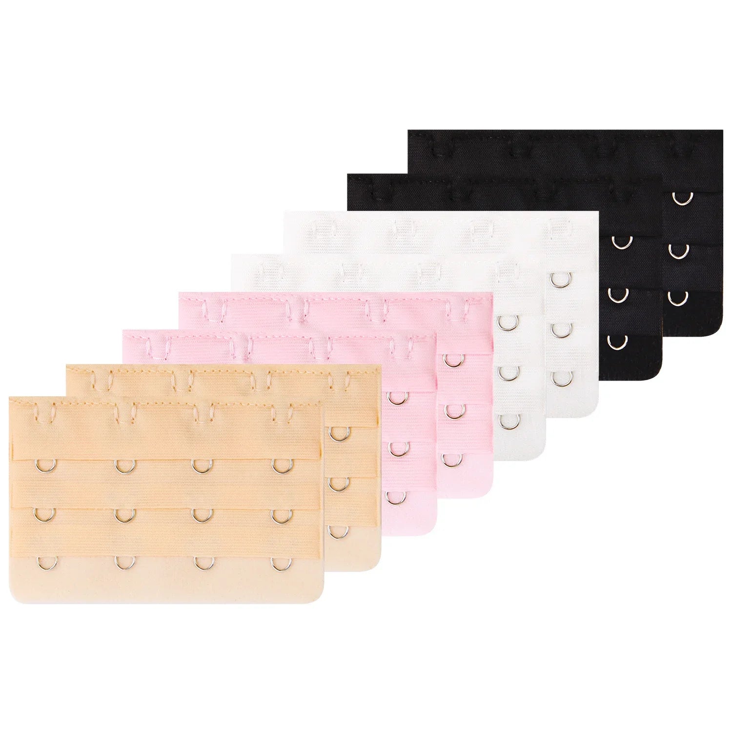 Soft Elastic Bra Extender Strap Sets (2, 3, & 4 Hook Options)