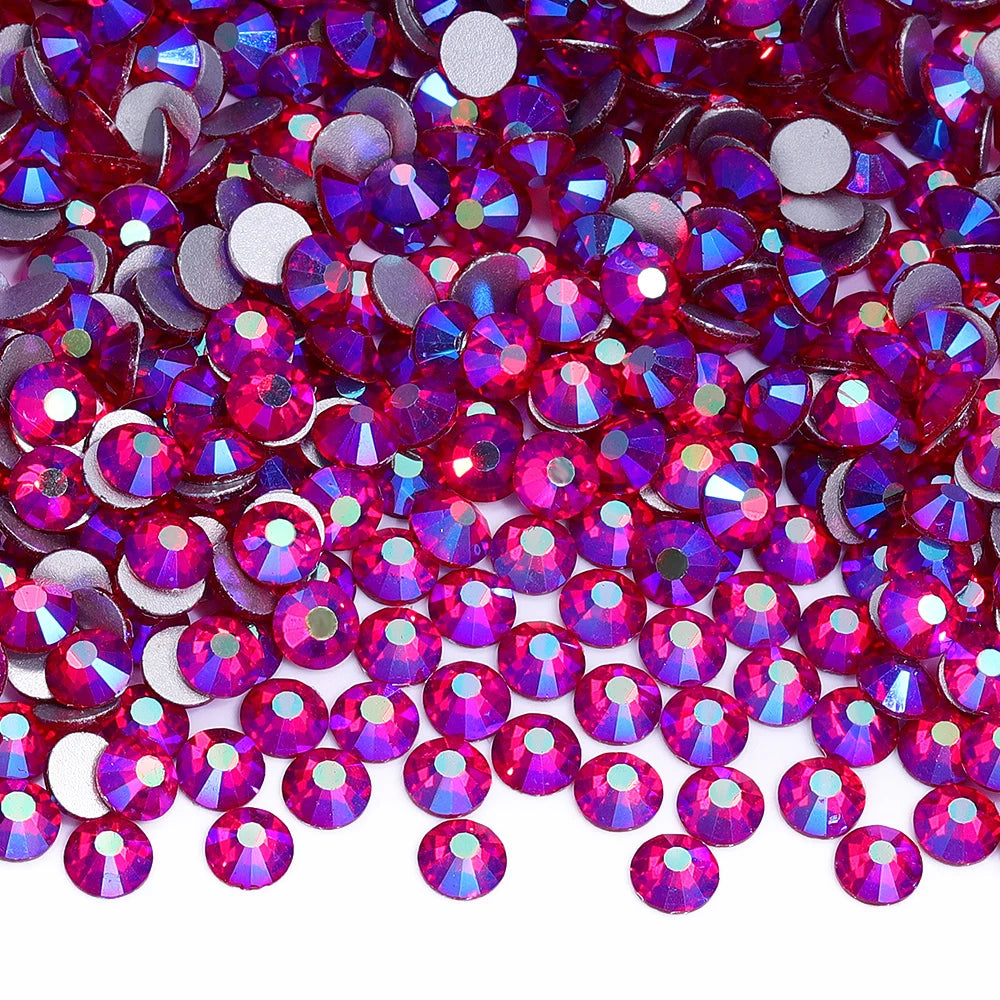 SS6-SS30 Top Quality Multi-color AB Non-Hotfix Flat-Back Glass Rhinestones