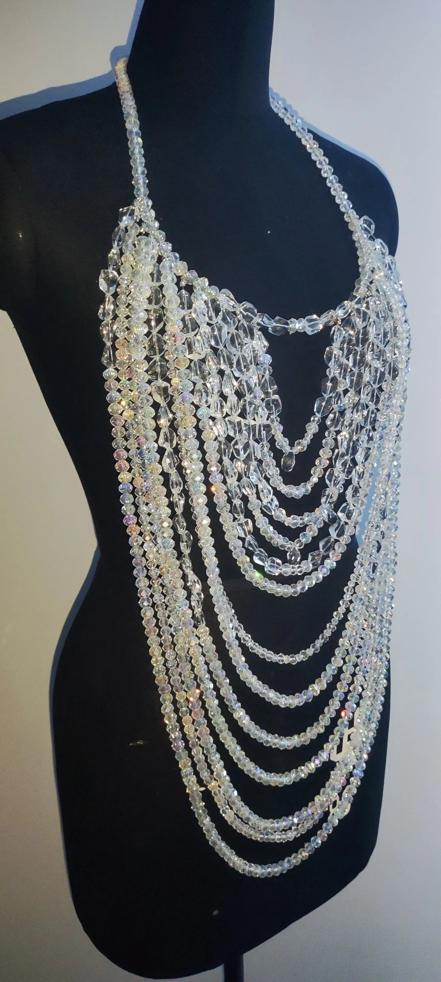 Handmade Multilayer Beaded Bra Chain & Statement Body Jewelry