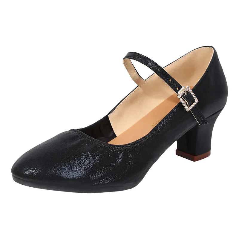 The Stardust Darling Mary Jane – Classic Block Heel Practice Shoe