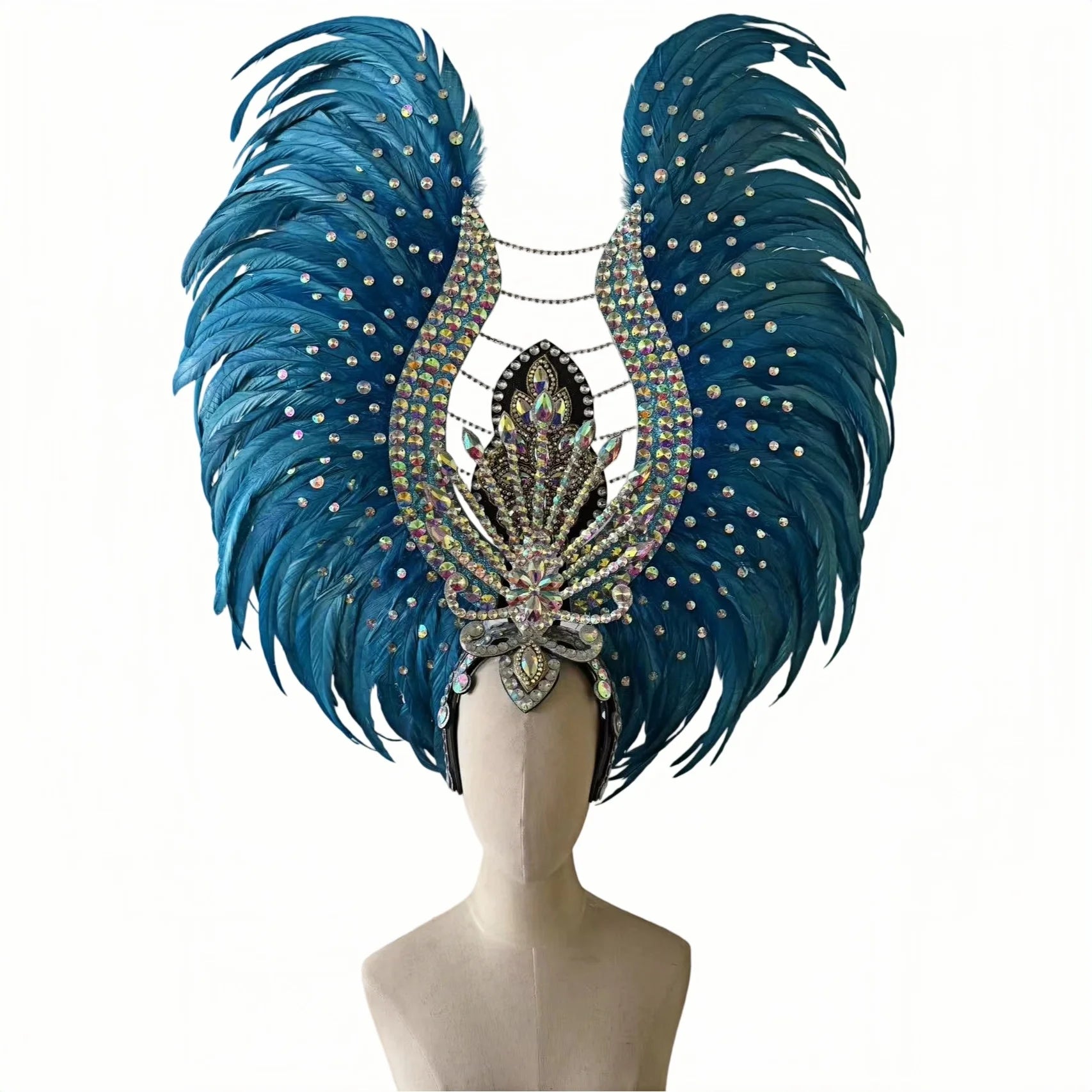 The Stardust Aurora Feather Headdress – Light Purple Cabaret & Carnival Crown