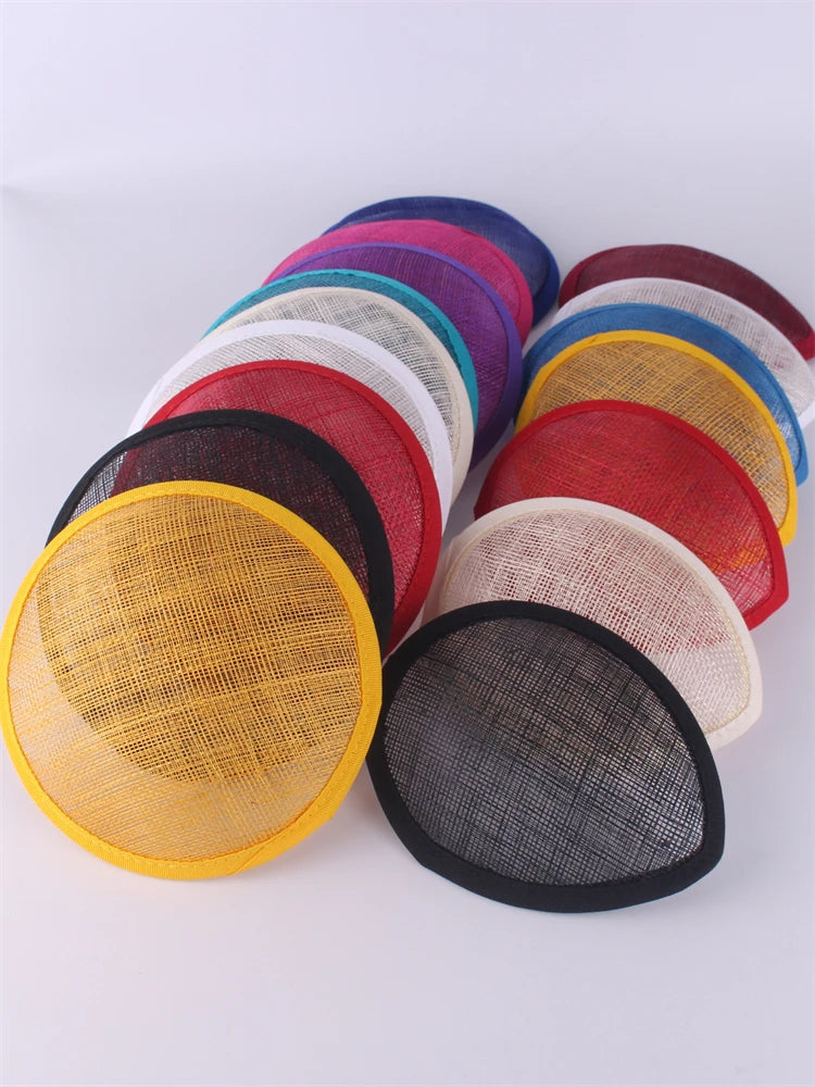 13cm Round & Teardrop Sinamay Fascinator Base DIY Millinery Headpiece Mold