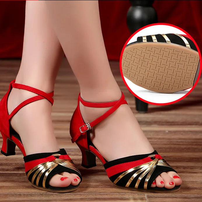 The Stardust Lumina Tango Heel – Sequin Ballroom & Latin Dance Shoe