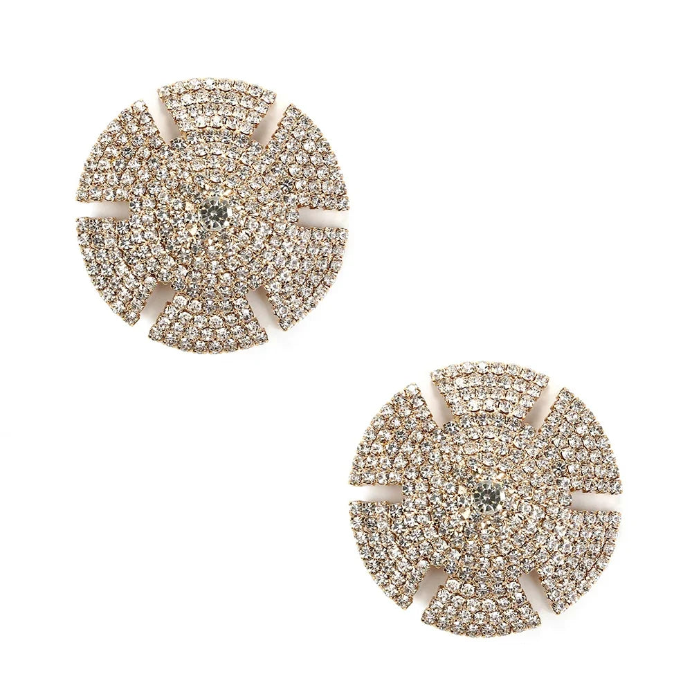 Sparkly Rhinestone Geometric Reusable Nipple Pasties Self-Adhesive Breast Covers