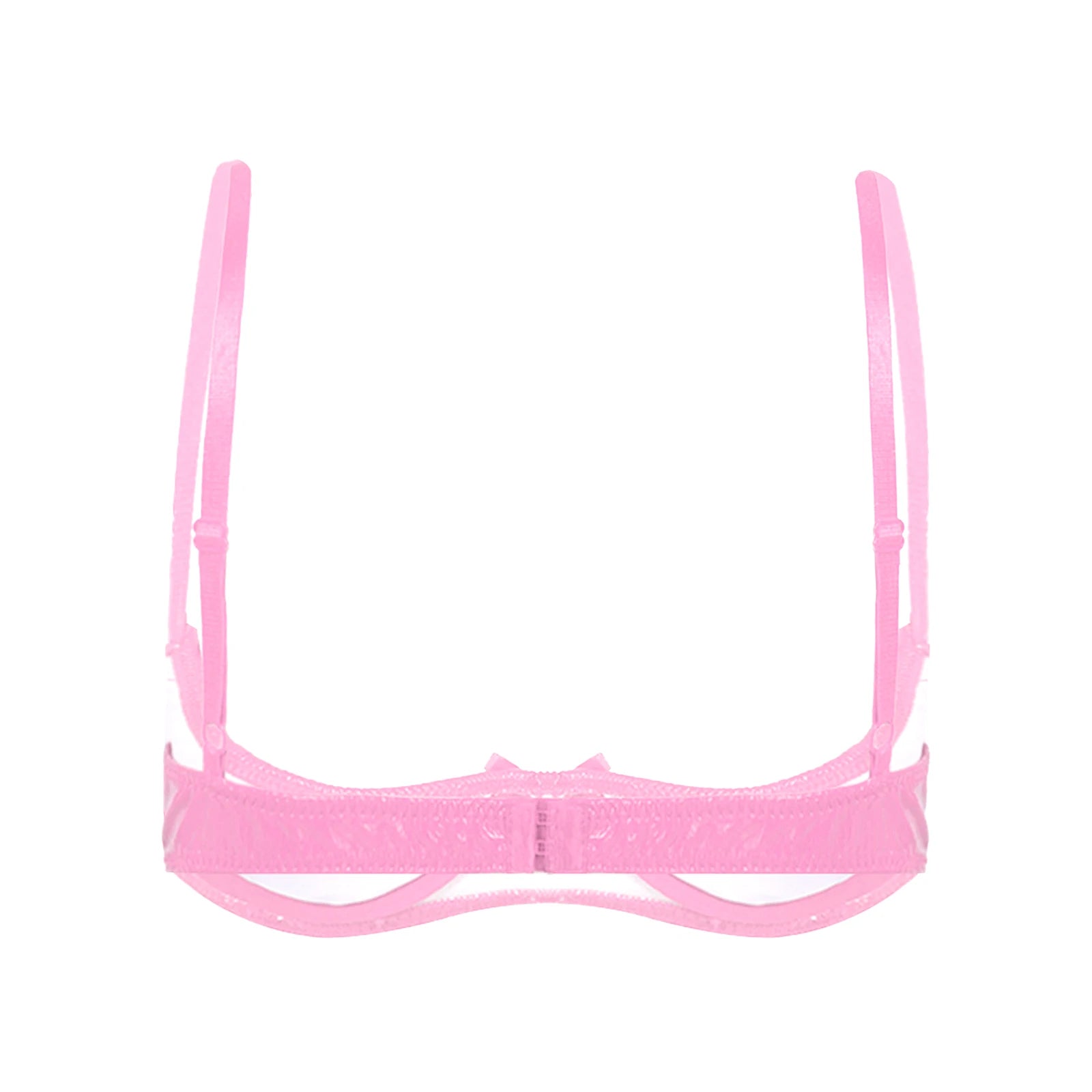 Patent Leather Underwired Open-Cup Bra