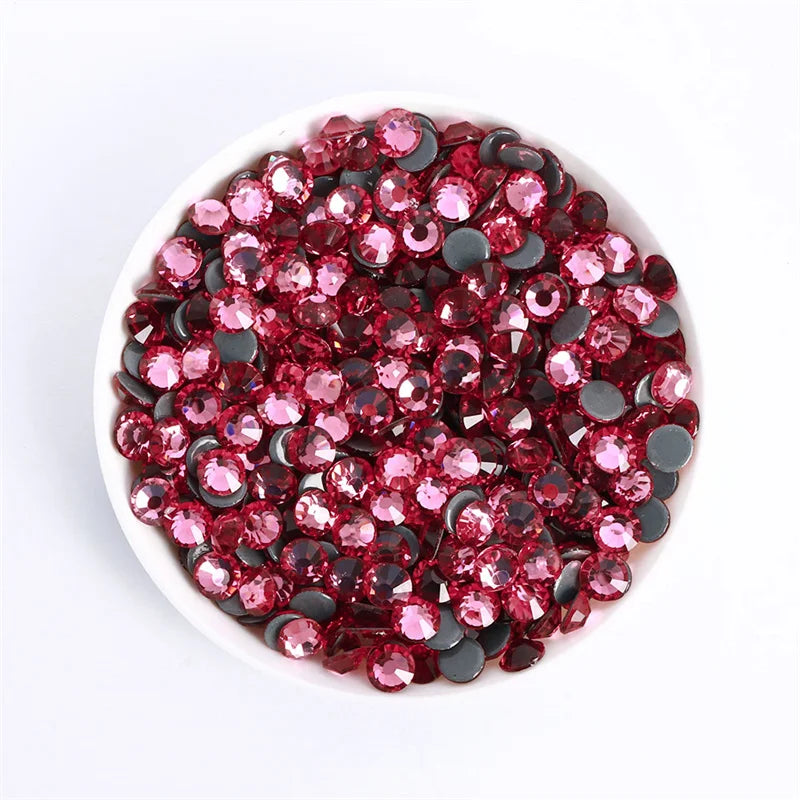 Glass Crystal Hot-Fix Rhinestones Flatback Strass Stones SS6-SS30 Bulk Pack