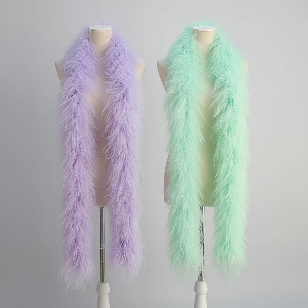 Premium Natural Ostrich Feather Multi-Ply Performance Boa