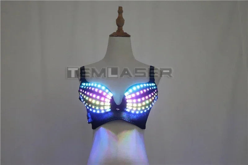 Full Color Pixel LED Luminous Bra & Stage Performance Costume Top
