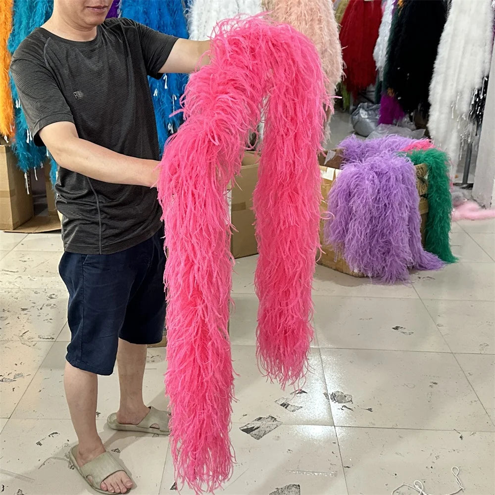 High-Density Ostrich Feather Performance Boa
