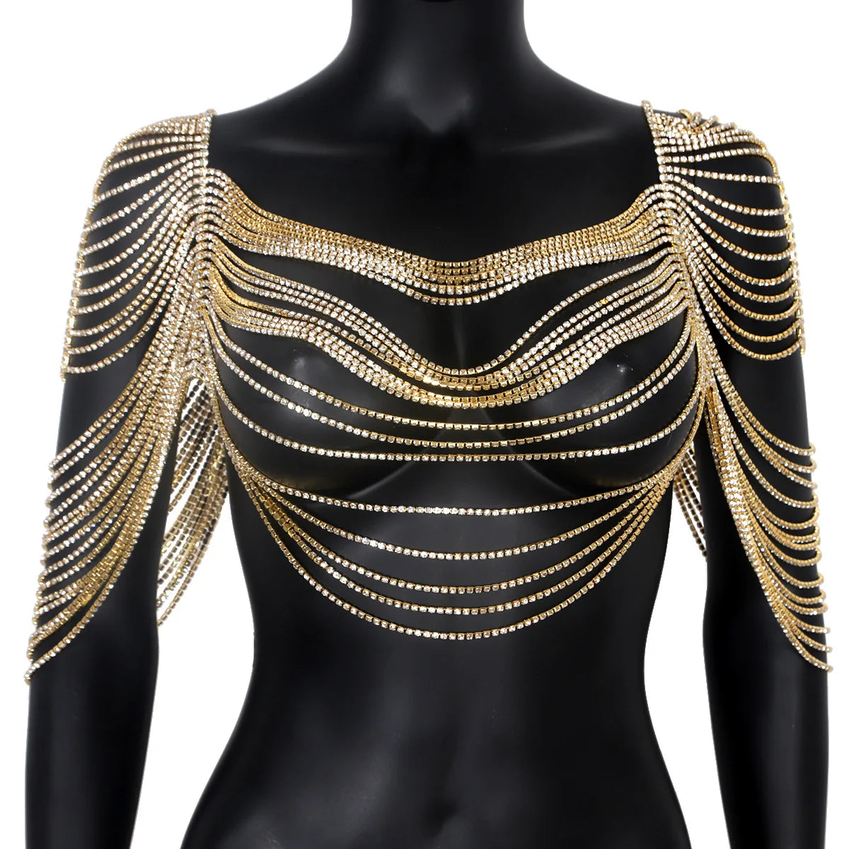 Luxury Style Rhinestone Body Chain Jewelry