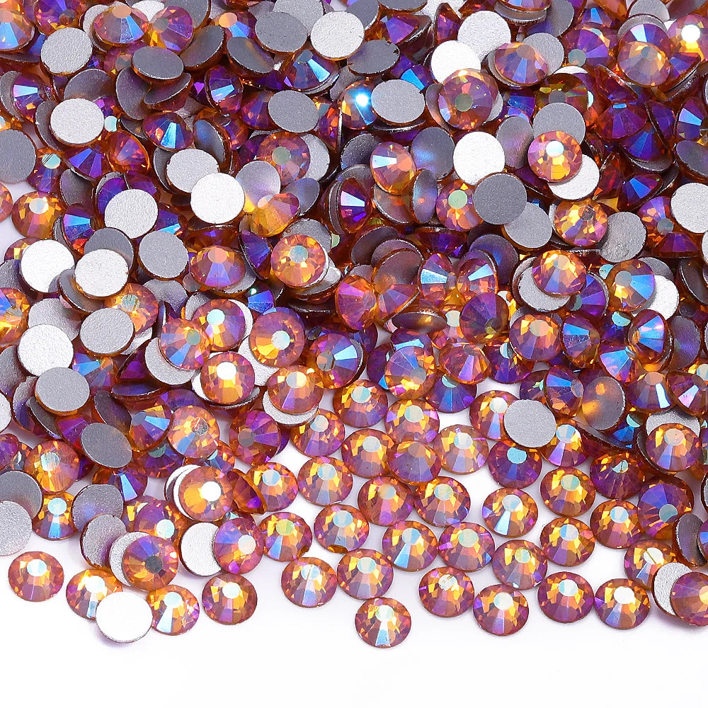SS6-SS30 Top Quality Multi-color AB Non-Hotfix Flat-Back Glass Rhinestones