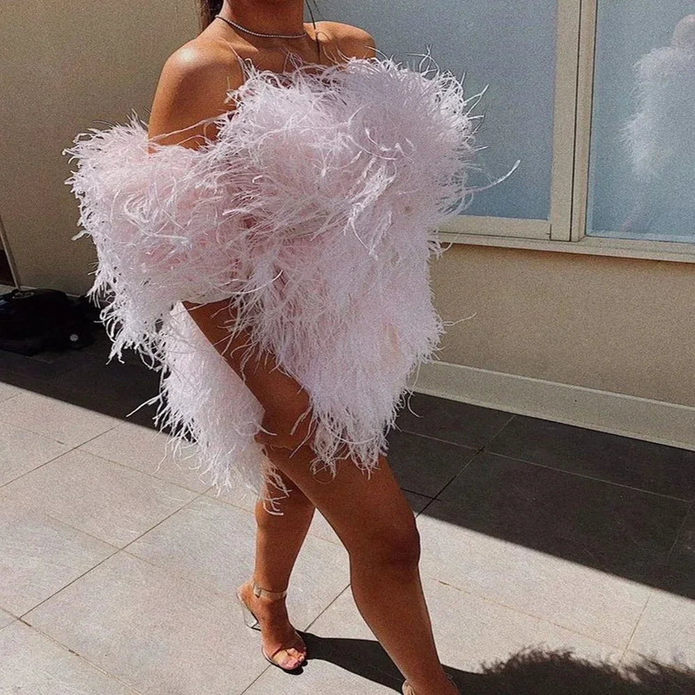 High-Density Ostrich Feather Performance Boa