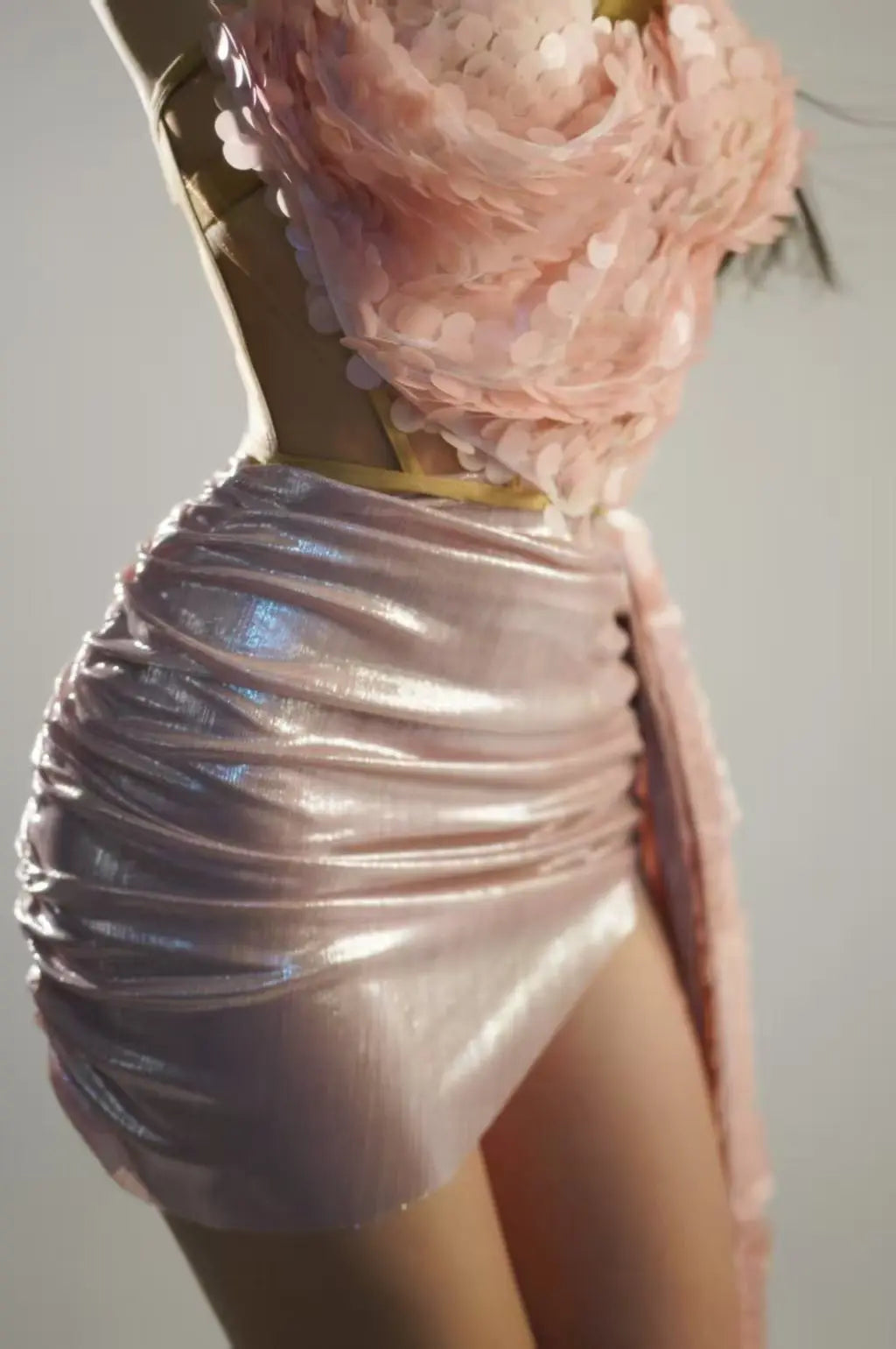 2 Piece Strapless Bodycon Mini Dress