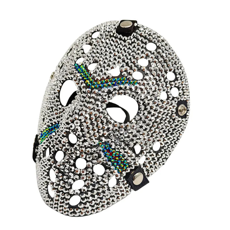 Sparkly Rhinestones Headgear Funny Masquerade Ball Masked Halloween Cosplay Prop Nightclub Dancer Performance Stage Accessories