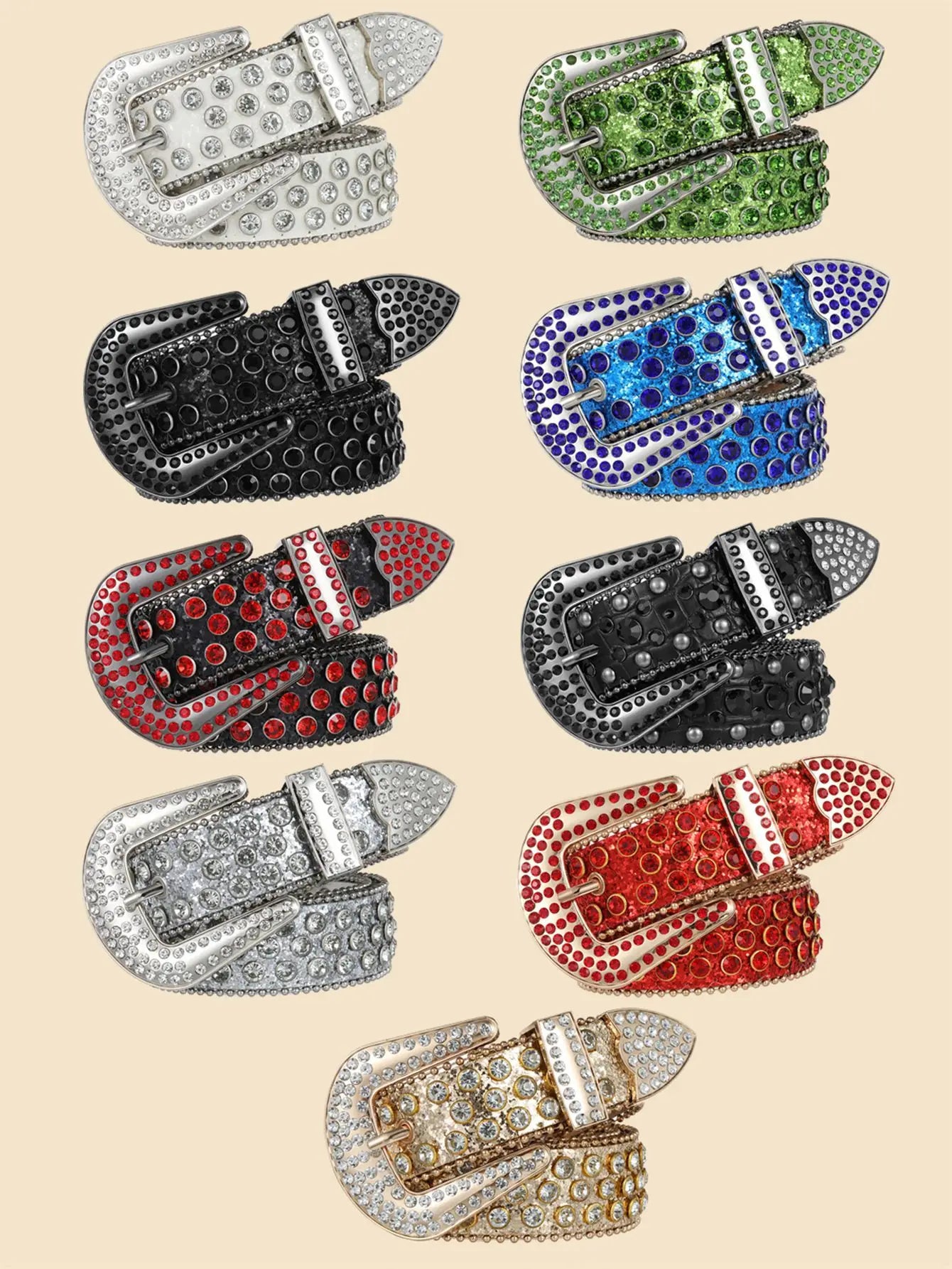 Decorative Diamond Fashion Western Belt