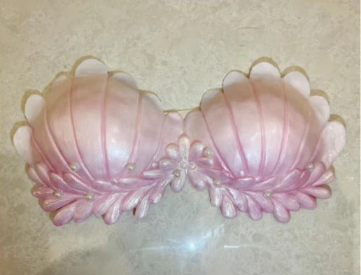 Realistic Woven Star Silicone Mermaid Bra Strapless Underwater Photoshoot Costume Top