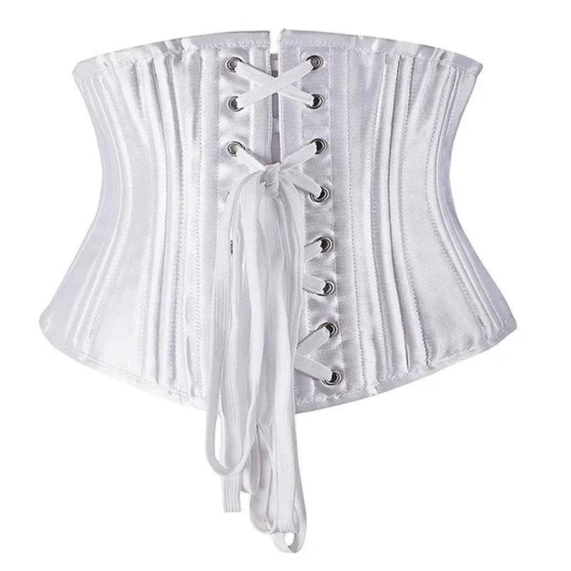 24 Steel Bone Underbust Corset Heavy Duty Waist Trainer Cincher Bustier