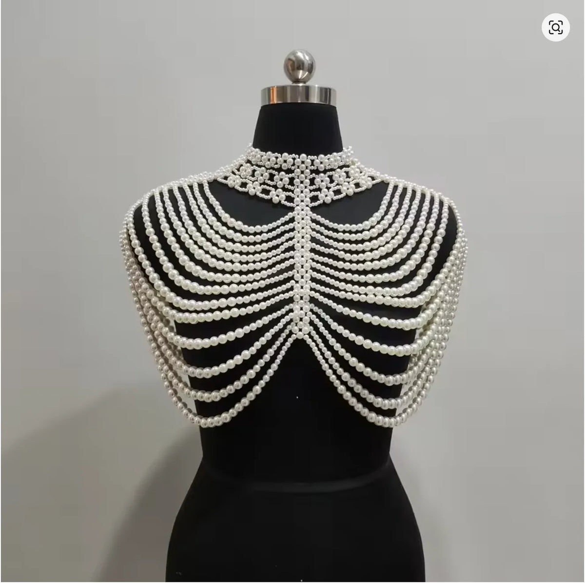 Pearl-Look Tassel Bra Body Chain