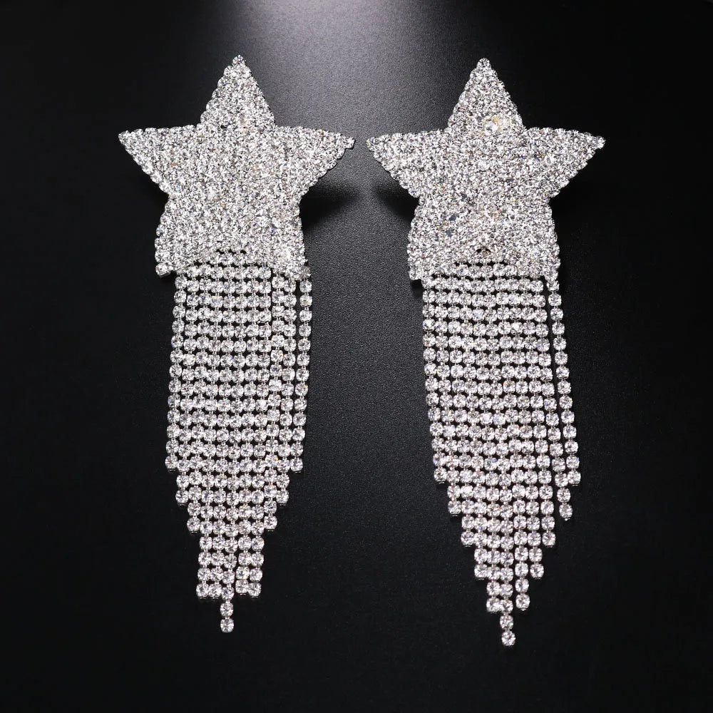 Dazzling Crystal Tassel Nipple Pasties & Statement Chest Body Jewelry