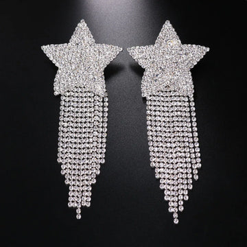 Dazzling Crystal Star Tassel Nipple Pasties