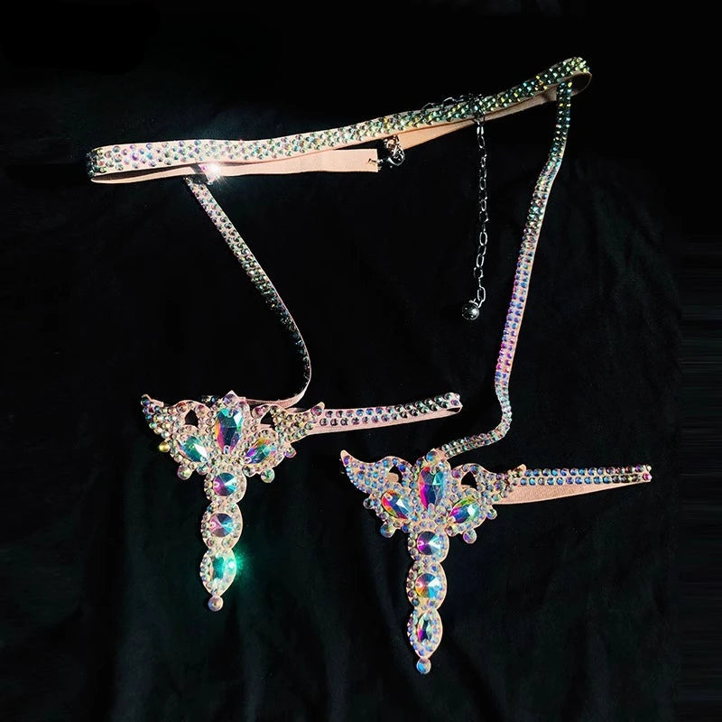 AB Stone Dance Chain Belt & Leg Loop Jewelry