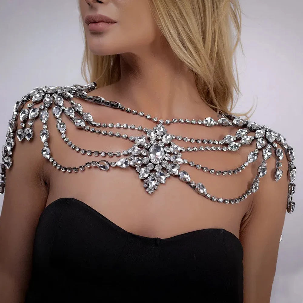 Crystal Beaded Shoulder Chain