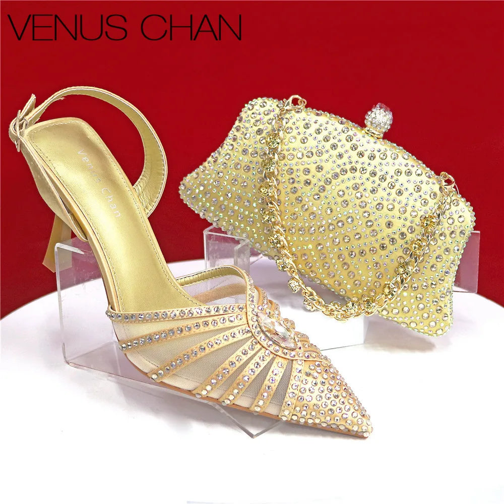 Heels and Rhinestone Handbag Set