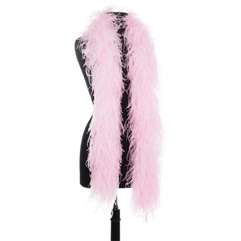 6-Ply Fluffy Ostrich Feather Scarf Boa