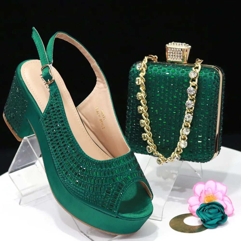 Women Shoes and Bag Set