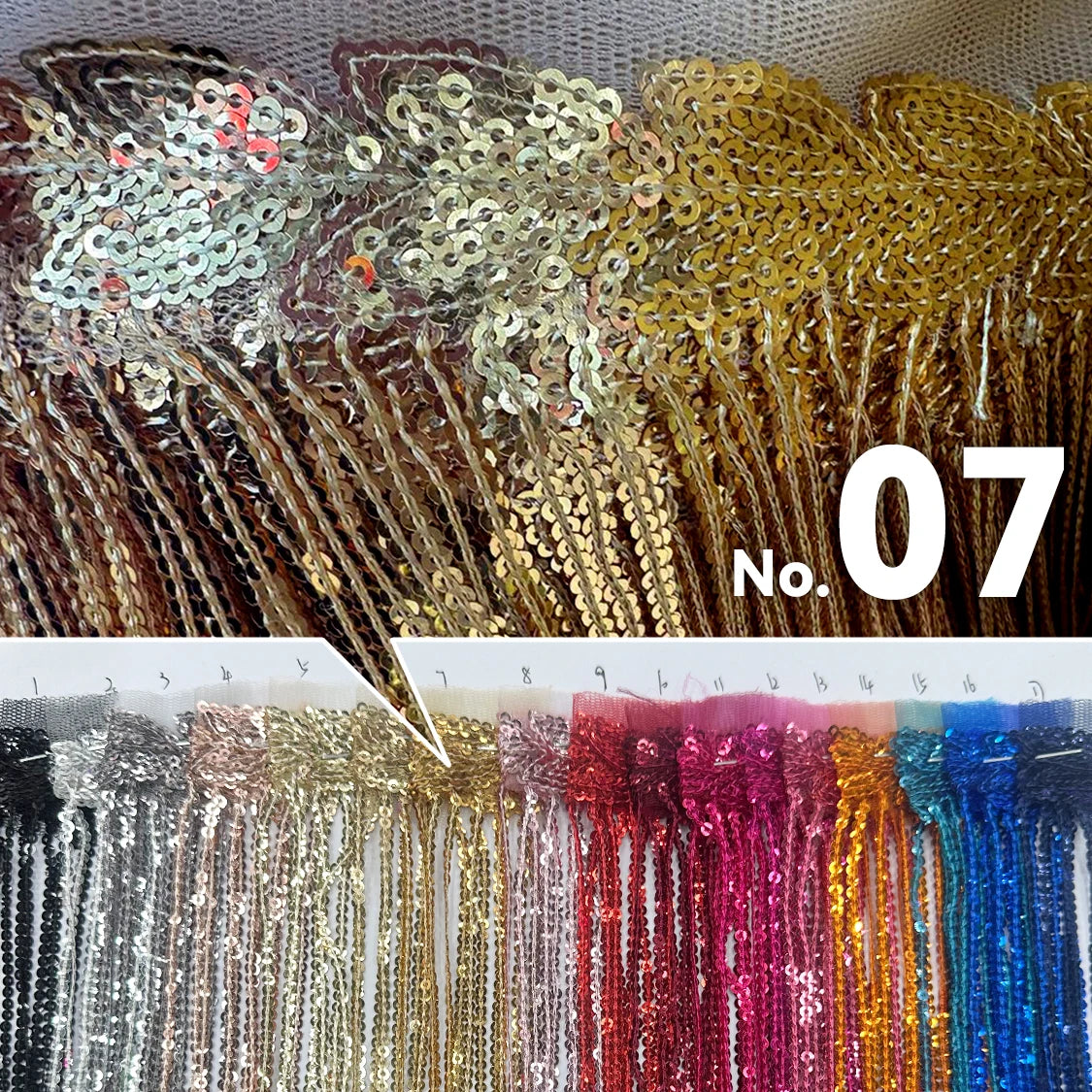 Premium Sequin Fringe Trim (20CM)
